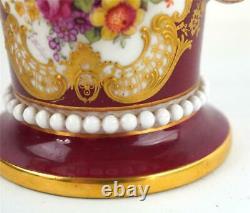 Bc Antique Royal Worcester Porcelain Hand Painted Vase E Phillips Wing Handles