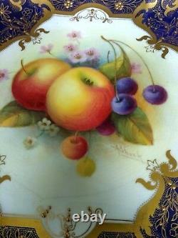 Beautiful Antique Royal Worcester Cabinet Bowl. A Shuck. Hand Painted