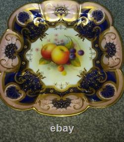 Beautiful Antique Royal Worcester Cabinet Bowl. A Shuck. Hand Painted