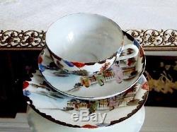 Beautiful Vintage Hand Painted Eggshell Porcelain Tea Set For 5 Kutani C 1930's