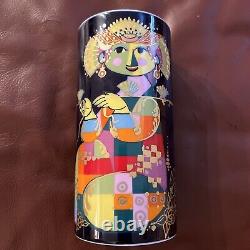 Bjorn Wiinblad Rosenthal 1001 Nights 7.5 Hand-Painted Porcelain Vase