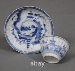 Blue Chrysanthemum Shipwreck Chinese Porcelain Kangxi Bowl and Saucer c1660