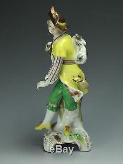 C1900s KPM Porcelain Figurine of Gentleman in Yellow Coat handpainted
