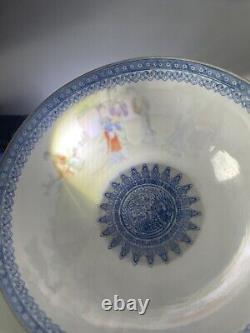 CHINESE ANTIQUE FAMILLE ROSR PORCELAIN EGGSHELL BOWL 18.5CM WIDE 132g WEIGHT