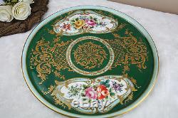 Camille Le tallec signed French porcelain hand paint floral plate 60's