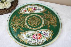 Camille Le tallec signed French porcelain hand paint floral plate 60's
