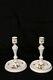 Candle Holders. Herend Rothschild Bird Hand Painted Porcelain. Free Shipping