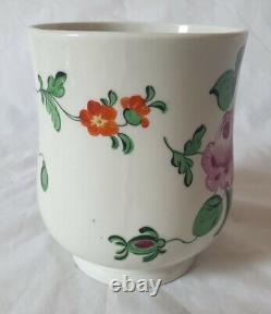 Charming Antique Continental Porcelain Tankard, Hand Painted Floral Design