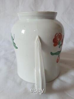 Charming Antique Continental Porcelain Tankard, Hand Painted Floral Design