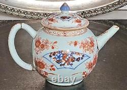 Chinese 18th C Porcelain Teapot with Dutch Amsterdam Bont Decoration C 1740+