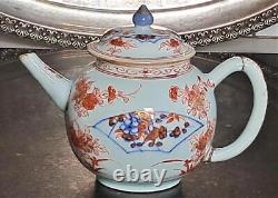 Chinese 18th C Porcelain Teapot with Dutch Amsterdam Bont Decoration C 1740+