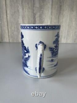 Chinese Antique Blue & White Porcelain Mug Qing Dynasty Qianlong Period