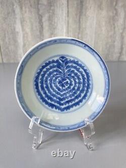 Chinese Antique Blue & White Porcelain Saucer Qing Dynasty Kangxi Period 10.6cm