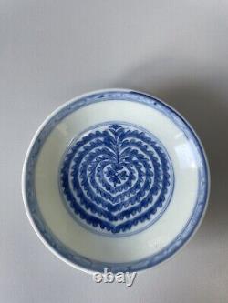 Chinese Antique Blue & White Porcelain Saucer Qing Dynasty Kangxi Period 10.6cm