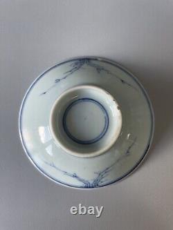 Chinese Antique Blue & White Porcelain Saucer Qing Dynasty Kangxi Period 10.6cm