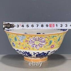 Chinese Antique Bowl Enameled Porcelain China c19th Great Qing- Kangxi