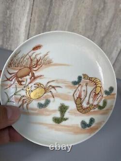 Chinese Antique Famille Rosr Porcelain Saucer Qing Dynasty 12.5cm Wide