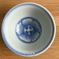 Chinese Antique Porcelain Blue and White Ceramic Bowl / Tea Cup