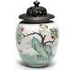 Chinese Antique Porcelain Famille Rose Jar With Peaches And Rocks 19th Century