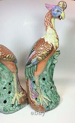 Chinese Antique Porcelain Fenghuang Phoenix Figure Pair