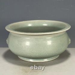Chinese Antique Porcelain Incense Burner Song Dynasty Animal Ear Pot Marked