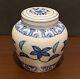Chinese Blue &white Handpainted Flower Bowl Signed Porcelain China