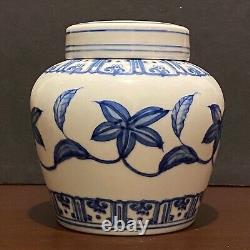 Chinese Blue &White Handpainted flower Bowl Signed Porcelain China