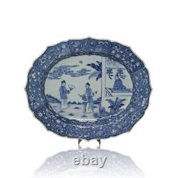 Chinese Blue & White Porcelain Platter Qianlong