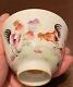 Chinese Famille Rose Blue &white Handpainted Chicken Bowl / Cup Signed Porcelain