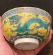 Chinese Famille Rose Blue &white Handpainted Dragon Bowl Signed Porcelain China