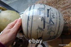 Chinese Ginger Jar Antique Handpainted Porcelain Calligraphy Signed