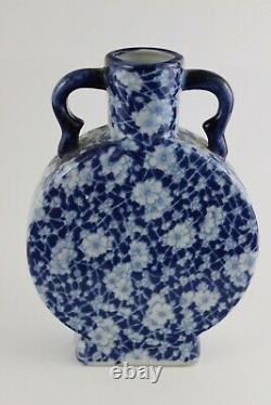 Chinese Porcelain 19th Century Hand Painted MoonFlask Vase 21x15x 5cm