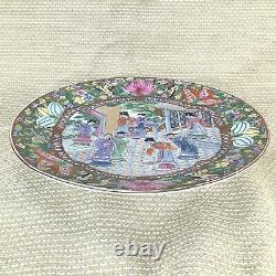 Chinese Porcelain Charger Plate Hand Painted Canton Famille Rose Vintage China