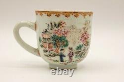 Chinese Porcelain Cup Famille Rose Qianlong Period 18th Century European Scene