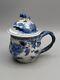 Chinese Qianlong Porcelain Custard Cup & Lid, 18th Century, Export, Blue & White