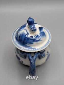 Chinese Qianlong Porcelain Custard Cup & Lid, 18th Century, Export, Blue & White