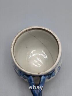 Chinese Qianlong Porcelain Custard Cup & Lid, 18th Century, Export, Blue & White