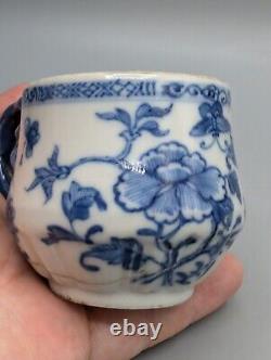 Chinese Qianlong Porcelain Custard Cup & Lid, 18th Century, Export, Blue & White