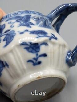 Chinese Qianlong Porcelain Custard Cup & Lid, 18th Century, Export, Blue & White