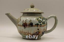 Chinese Teapot Porcelain Restored Famille Rose Qianlong Historical Rare 18th C