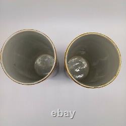 Chinese antique famille Rose porcelain sleeve pair of vases