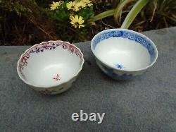 Chinese antique t cups both 18th century hand painted