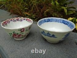 Chinese antique t cups both 18th century hand painted