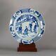 Chinese Blue And White'dancers And Musicians' Plate, Kangxi (1662-1722)
