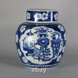 Chinese blue and white ginger jar and cover, 19th century