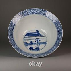 Chinese blue and white klapmutz bowl, Kangxi (1662-1722)