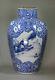 Chinese Blue And White Vase, Kangxi (1662-1722), Decorated With Three Panels Con