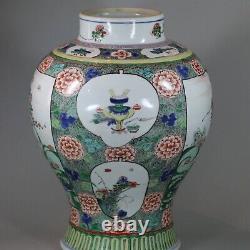 Chinese famille verte baluster vase, Kangxi (1662-1722)