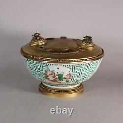 Chinese famille verte moulded bowl, possibly 18th century