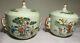 Chinese Hand Painted Figures Porcelain Lidded Bowls 4 Character Marked 2pcs